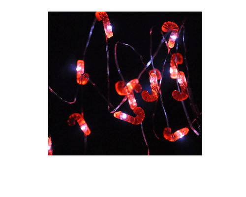 Red Crutch 20 LED Sensor Night Light Thiết kế trang nhã cho các bữa tiệc Giáng sinh