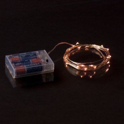 Trong nhà / ngoài trời Trắng ánh sáng Micro LED String Lights Với 7 dây Feet bạc